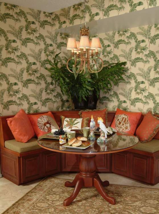 Nook with couch and table